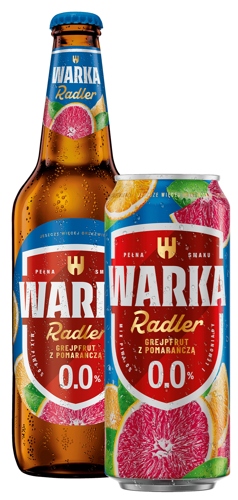 Warka Radler 0% Grejpfrut z pomarańczą butelka